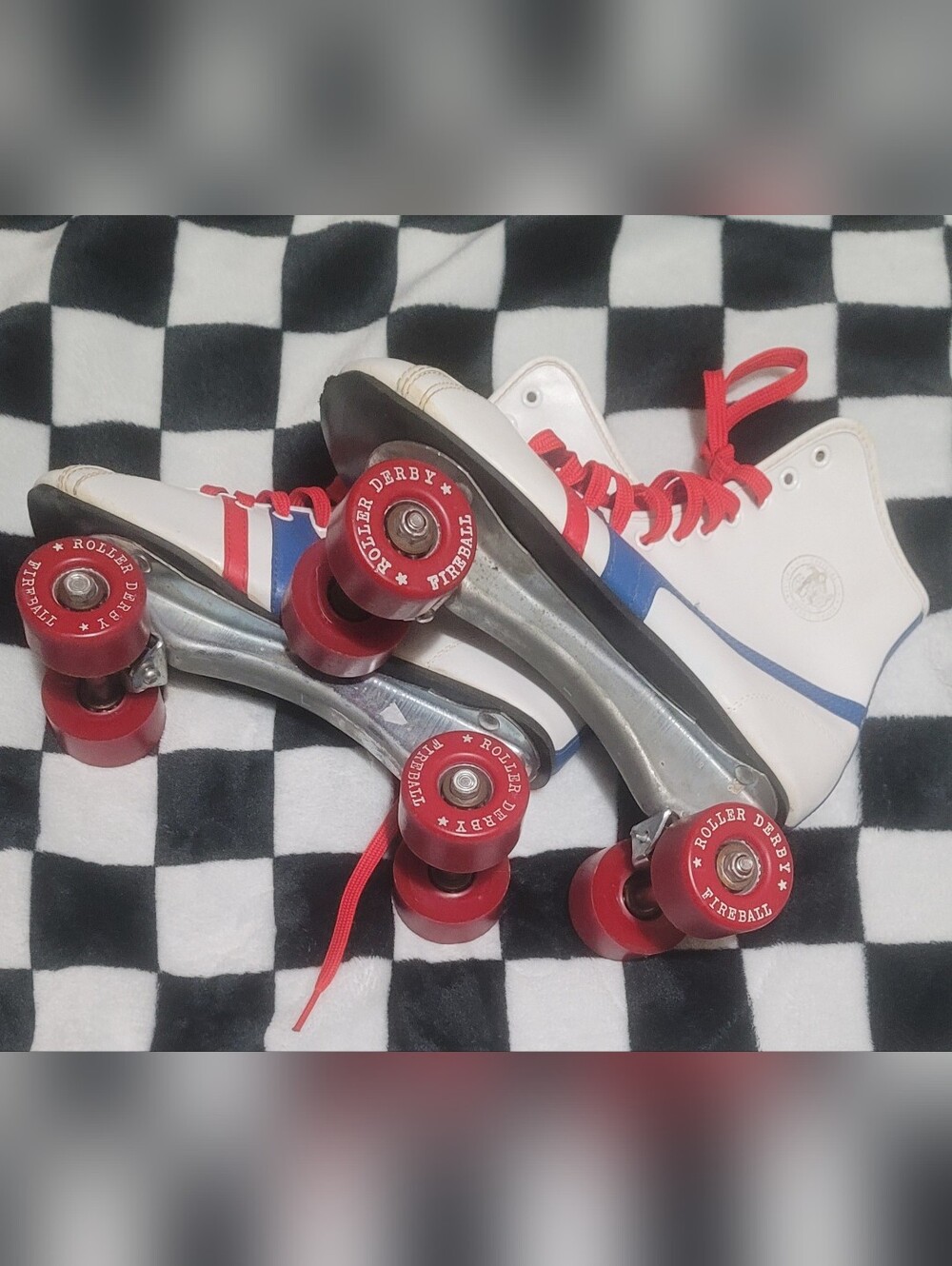 Vintage 80s Roller Derby Red,White,& Blue Roller Skates Women's Size 6 - 6.5 - Picture 5 of 9